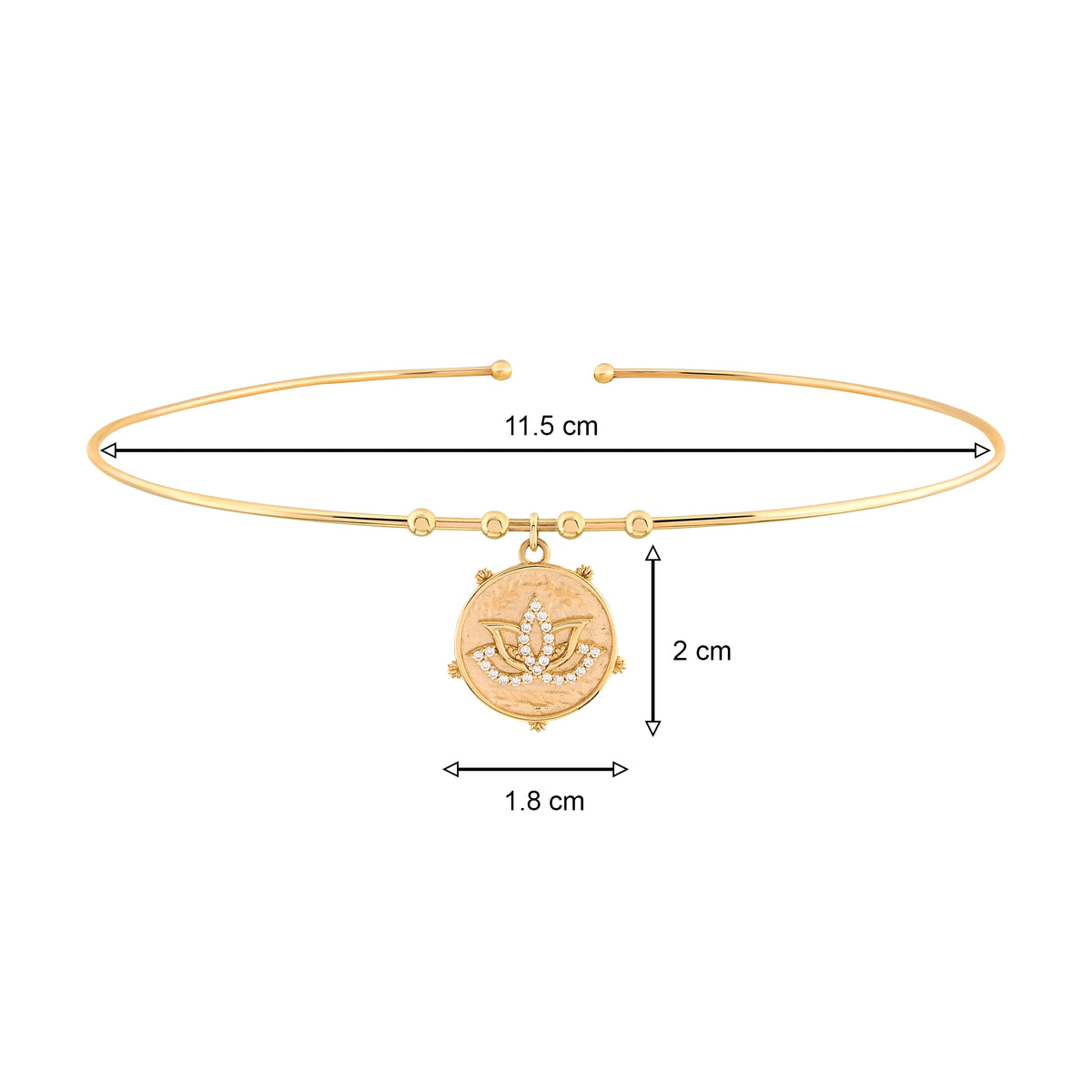 Parıltı Lotus Uç Tel Choker