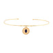 Oval Lacivert Taşlı Madalyon Uç Tel Choker