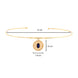 Oval Lacivert Taşlı Madalyon Uç Tel Choker