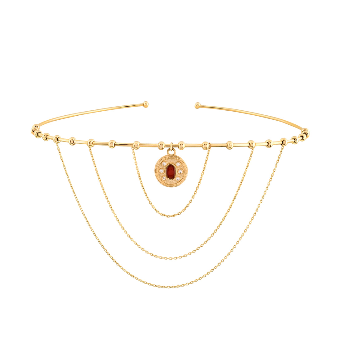 Madalyon Uç Modern Gotik Choker
