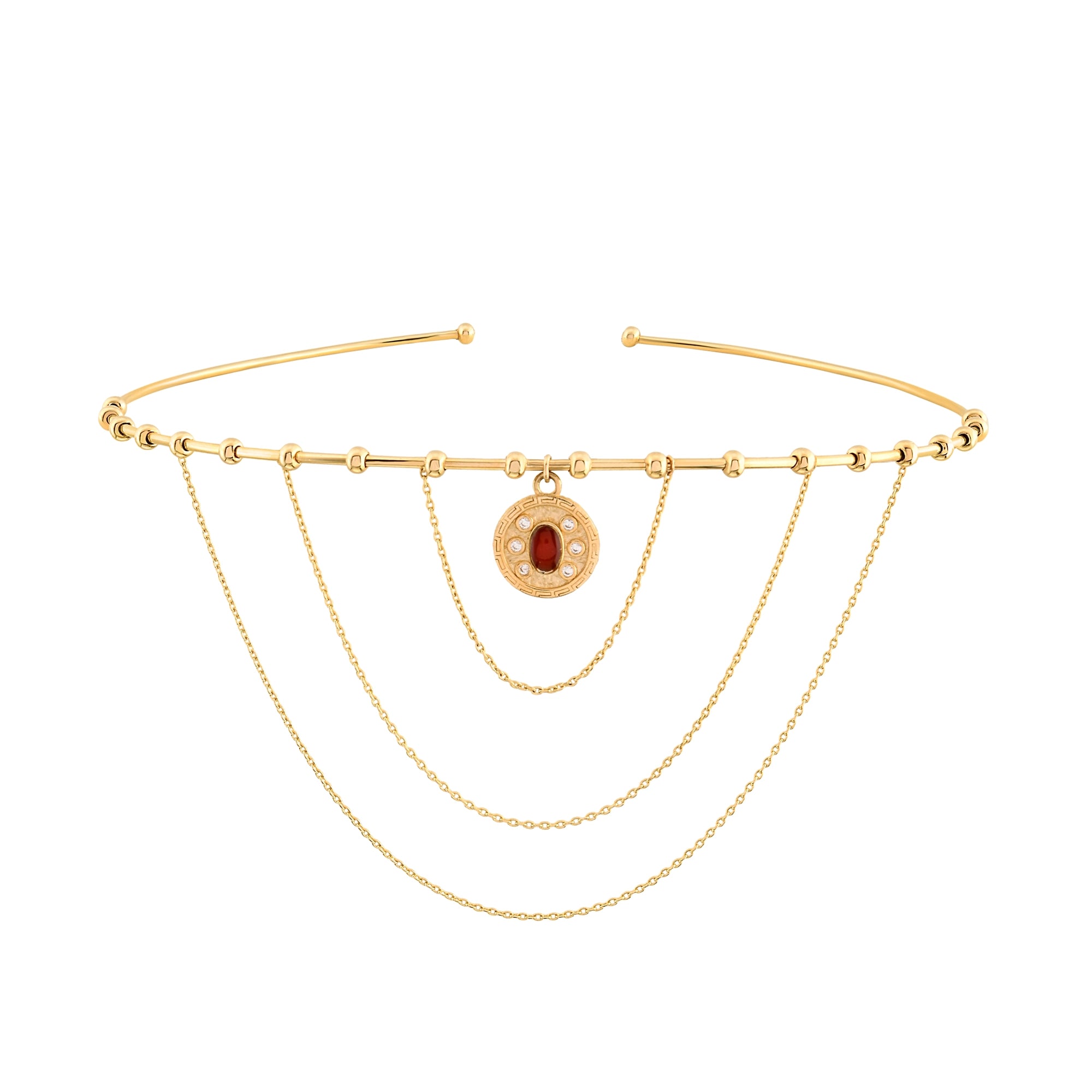 Madalyon Uç Modern Gotik Choker