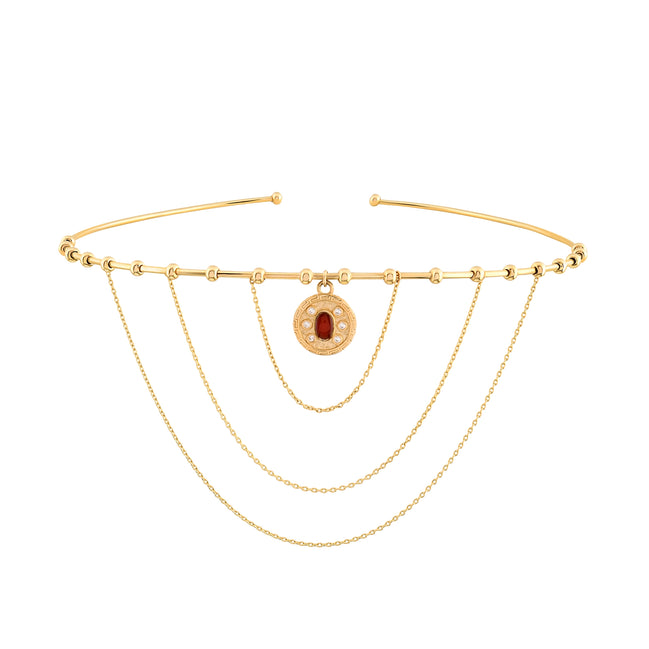 Madalyon Uç Modern Gotik Choker