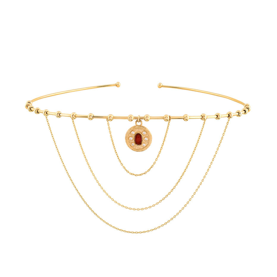 Madalyon Uç Modern Gotik Choker