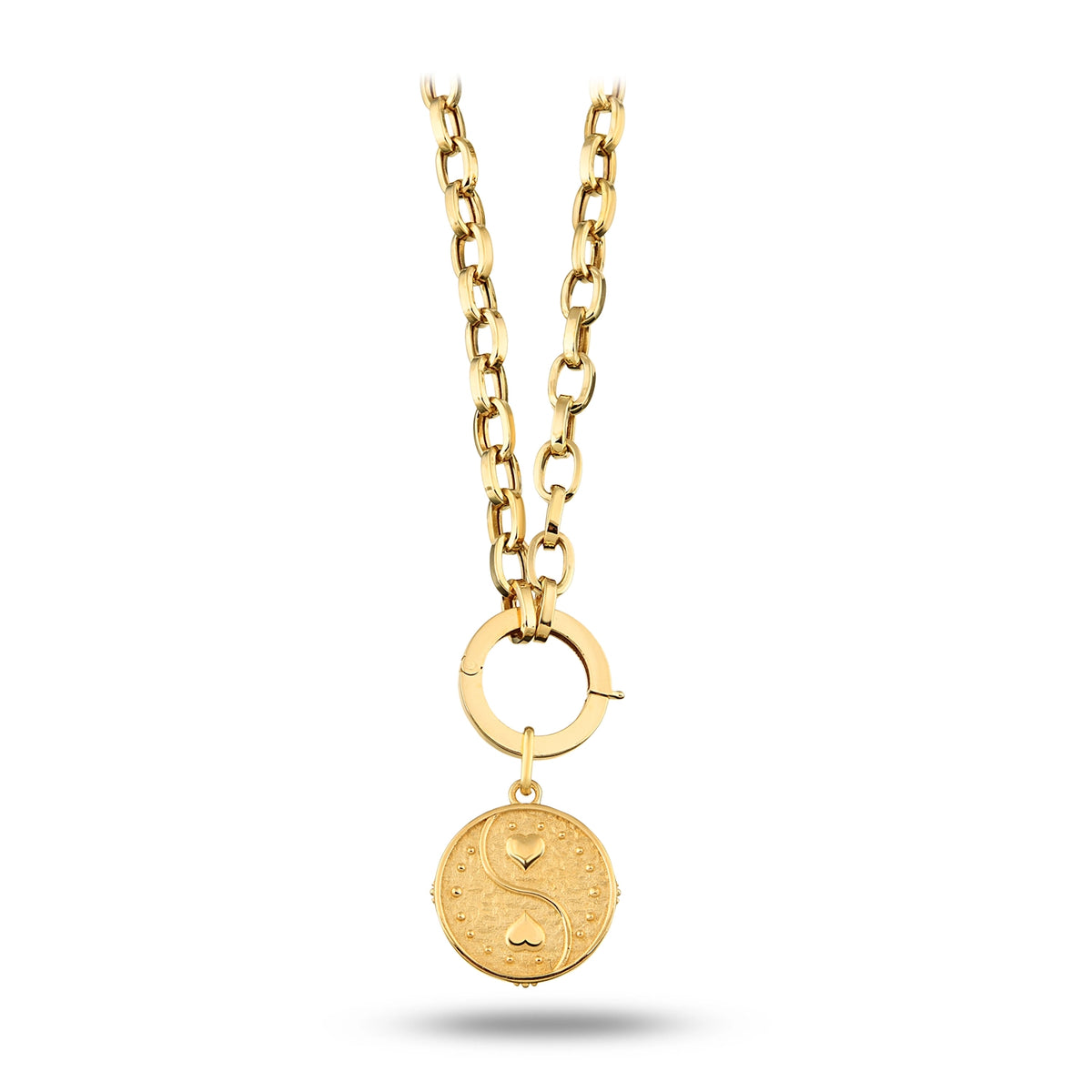 Altın Kalpler Charm Kolye