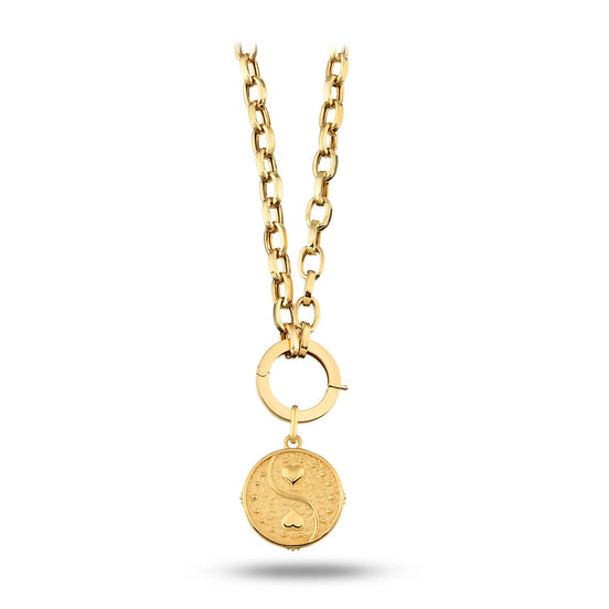 Altın Kalpler Charm Kolye