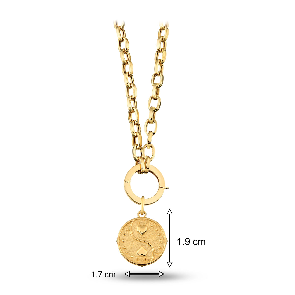 Altın Kalpler Charm Kolye