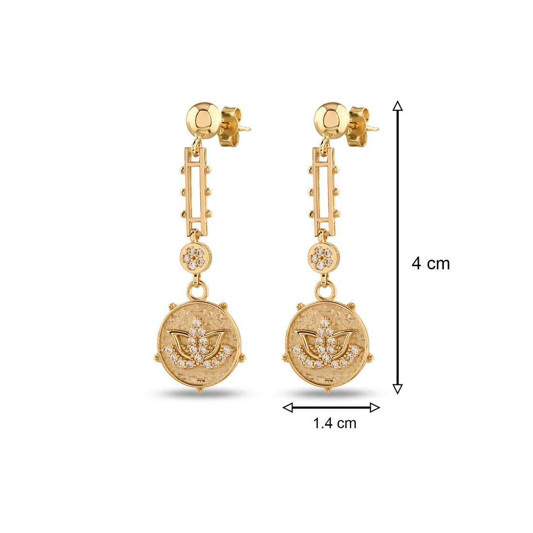 Lotus Damga Tasarım Küpe