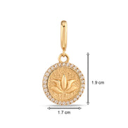 Taş Detay Lotus Charm