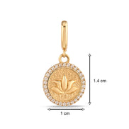 Taş Detay Lotus Charm