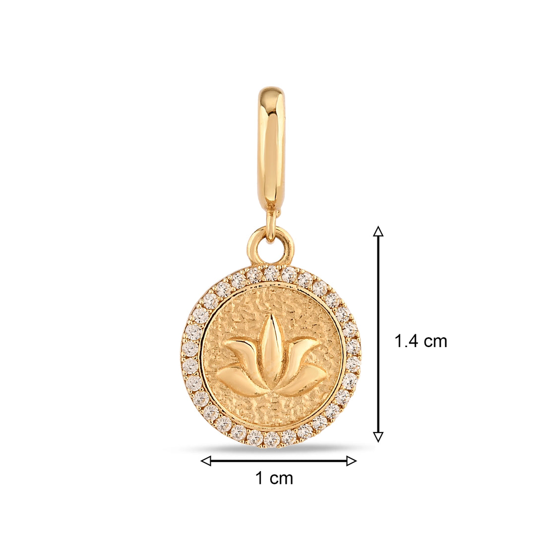 Taş Detay Lotus Charm
