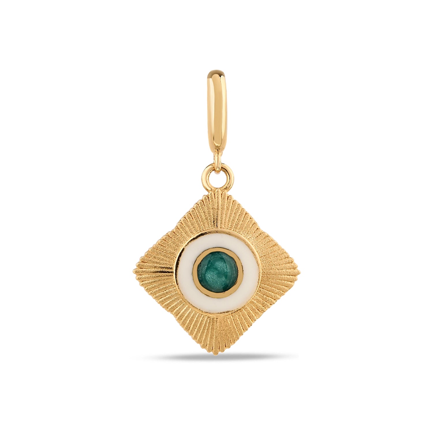 Yeşil Etnik Madalyon Charm