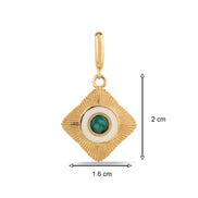 Yeşil Etnik Madalyon Charm