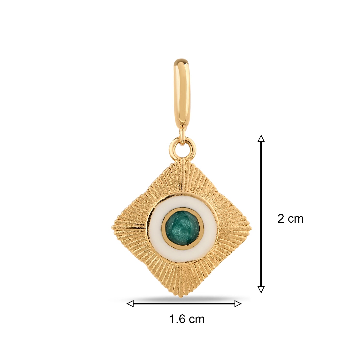 Yeşil Etnik Madalyon Charm