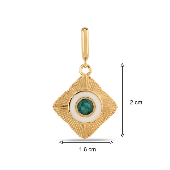 Yeşil Etnik Madalyon Charm
