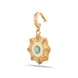 Mavi Çiçek Madalyon Charm