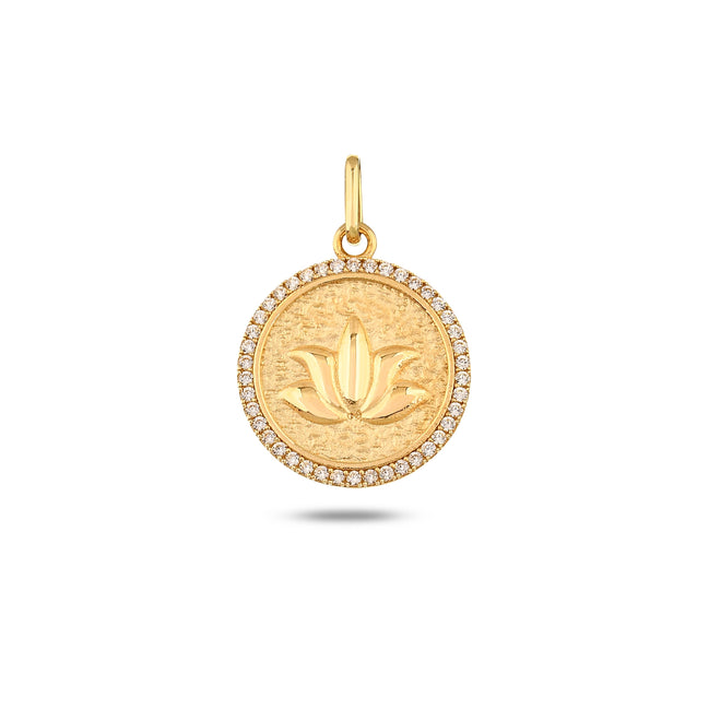 Lotus Damga Kolye Charm