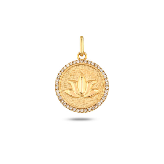 Lotus Damga Kolye Charm
