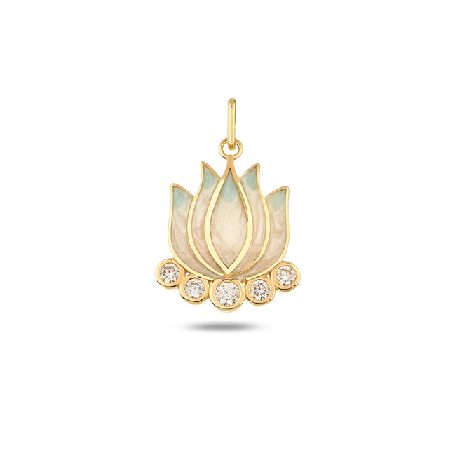 Mavi Lotus Kolye Charm