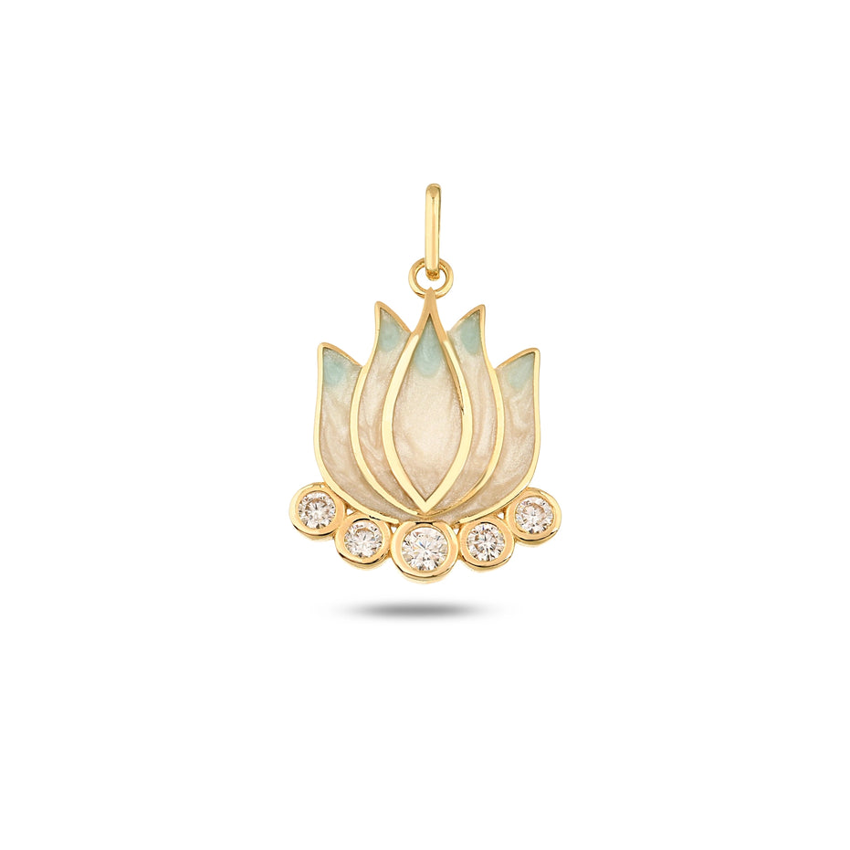 Mavi Lotus Kolye Charm