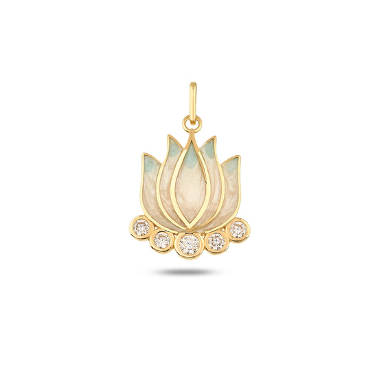 Mavi Lotus Kolye Charm
