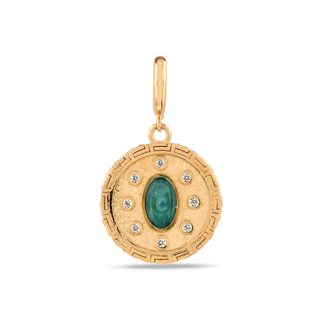 Yeşil Madalyon Charm