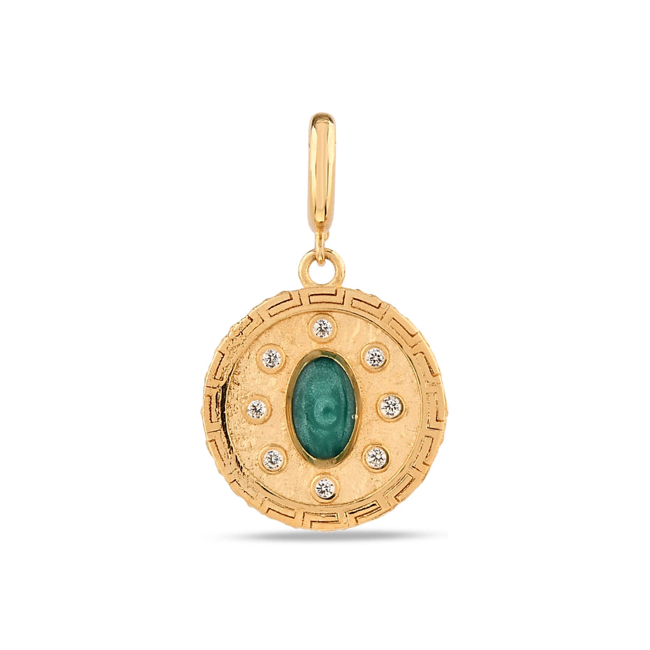 Yeşil Madalyon Charm