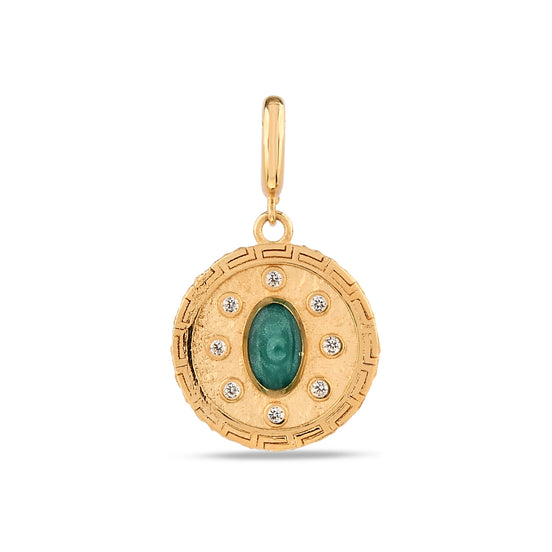Yeşil Madalyon Charm