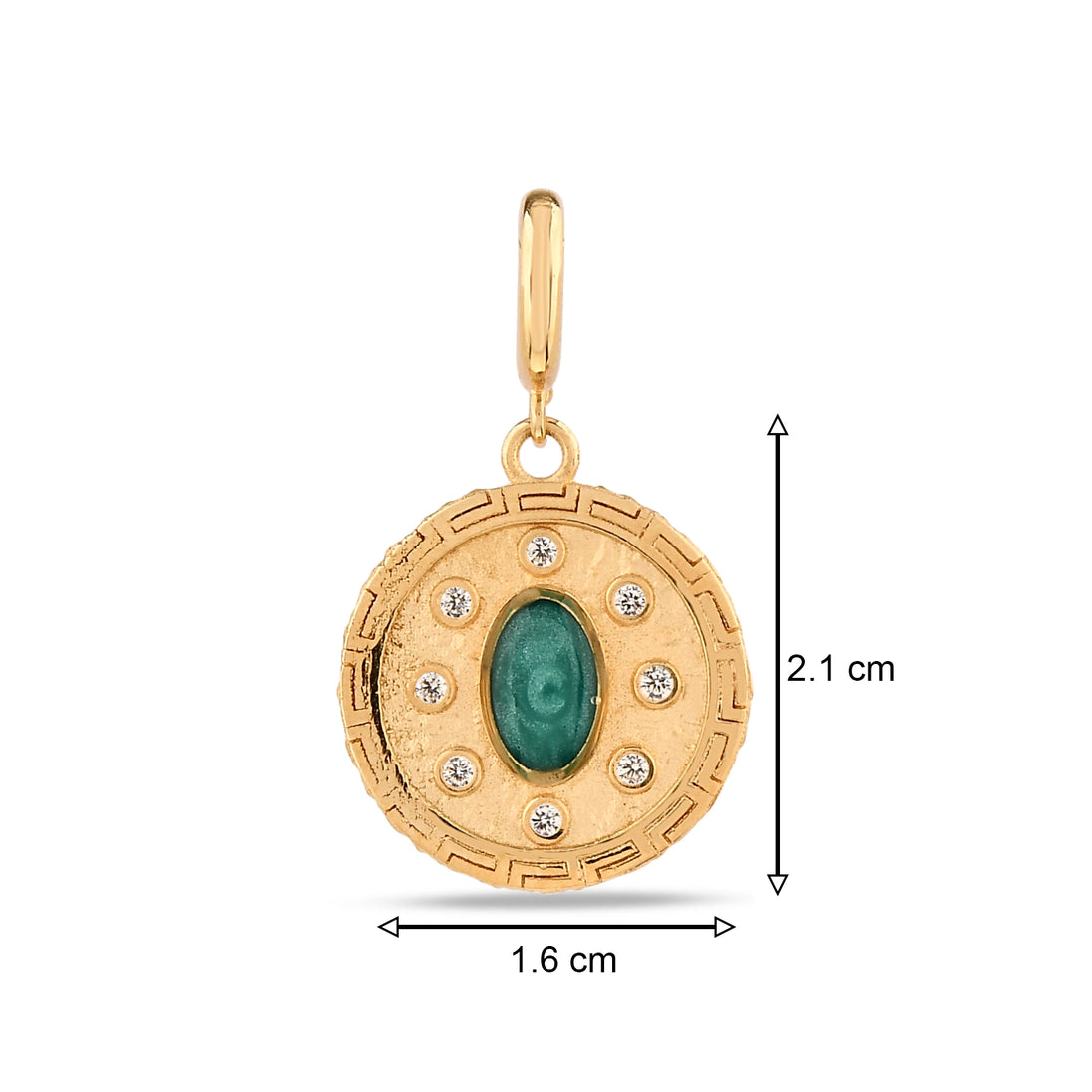 Yeşil Madalyon Charm