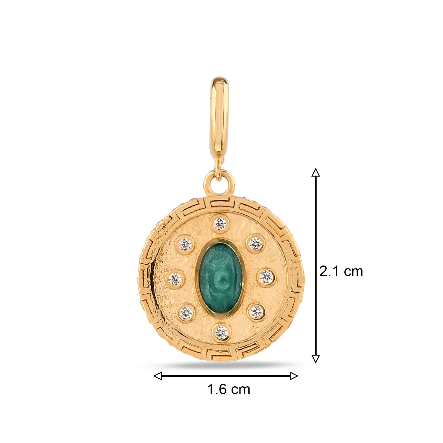 Yeşil Madalyon Charm