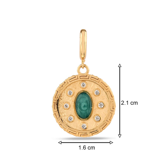 Yeşil Madalyon Charm