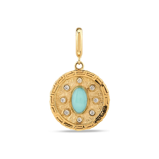 Mavi Madalyon Charm