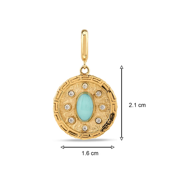 Mavi Madalyon Charm