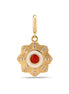Kırmızı Çiçek Madalyon Charm