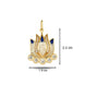 Lacıvert Lotus Kolye Charm