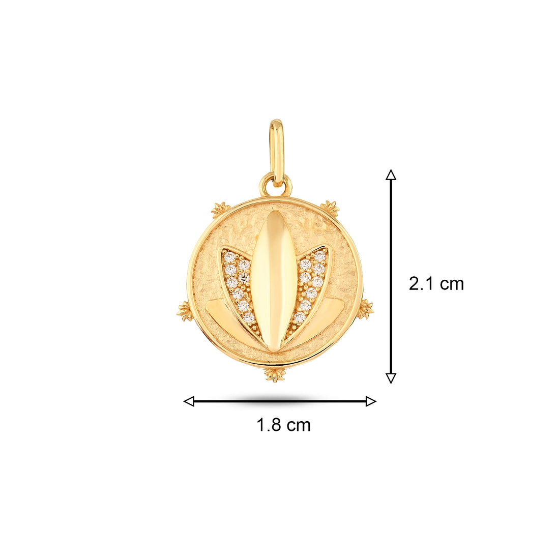 Taşlı Lotus Kolye Charm