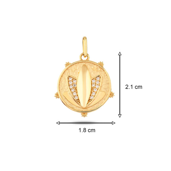 Taşlı Lotus Kolye Charm