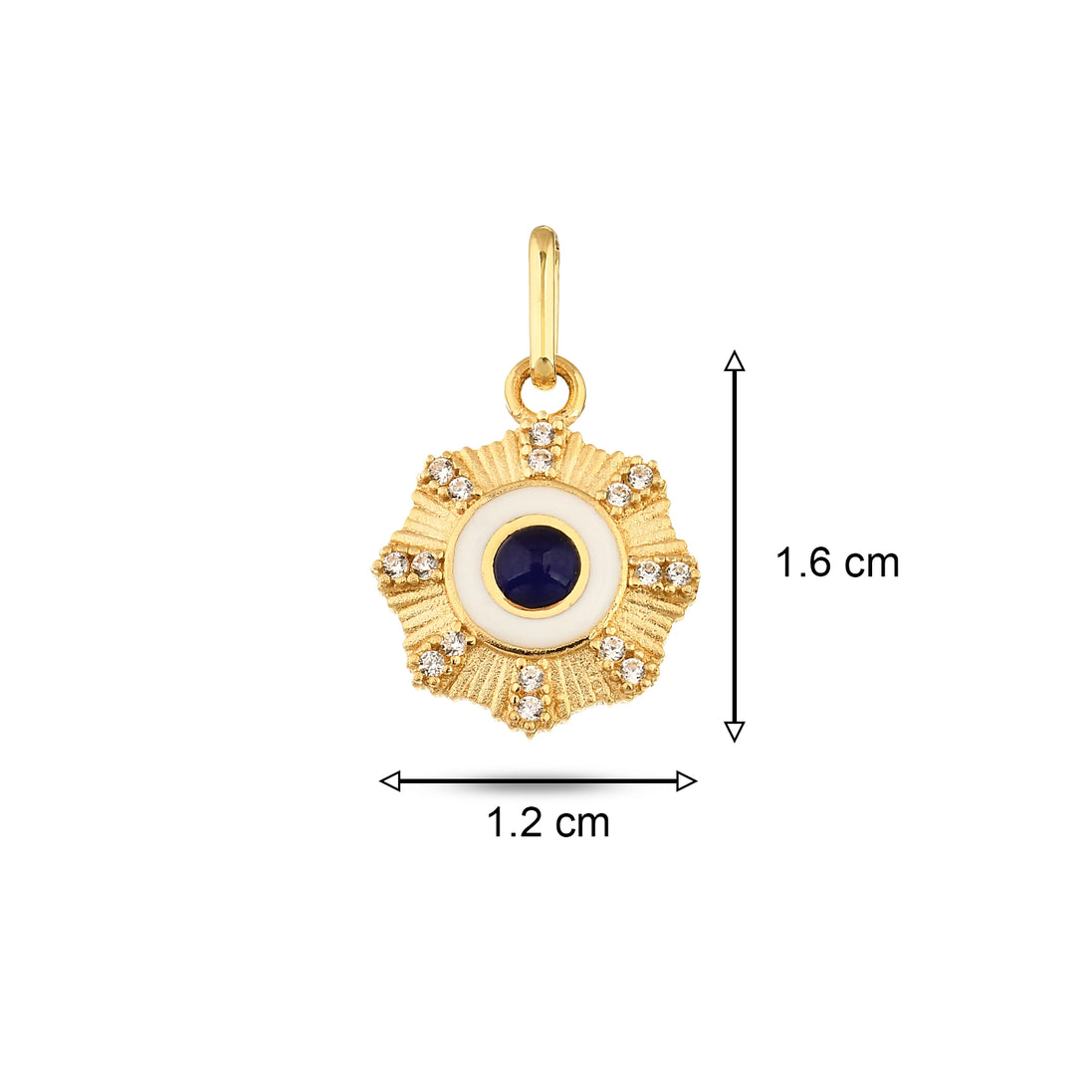 Lacivert Taşlı Çiçek Madalyon Bileklik Charm