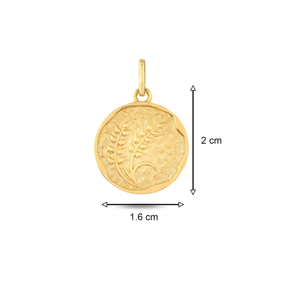 Yeşil Taşlı Çiçek Madalyon Bileklik Charm