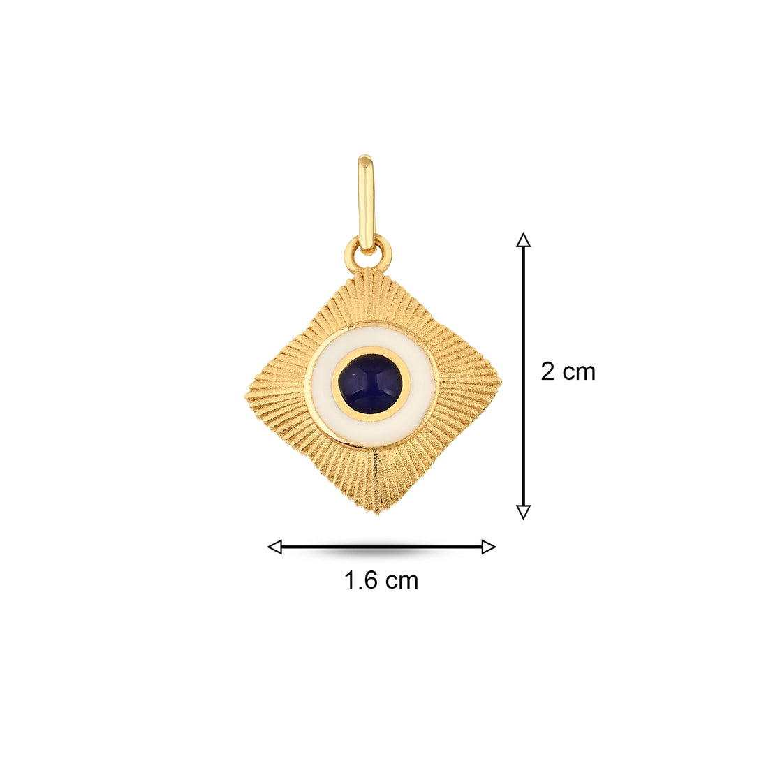 Lacivert Taşlı Etnik Madalyon Kolye Charm