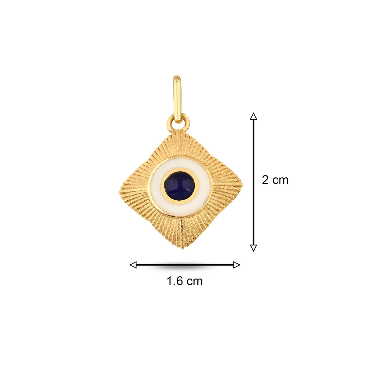 Lacivert Taşlı Etnik Madalyon Kolye Charm