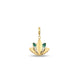 Altın Yeşil Lotus Charm