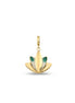 Altın Yeşil Lotus Charm