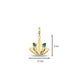 Altın Yeşil Lotus Charm