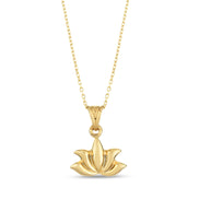 Altın lotus kolye