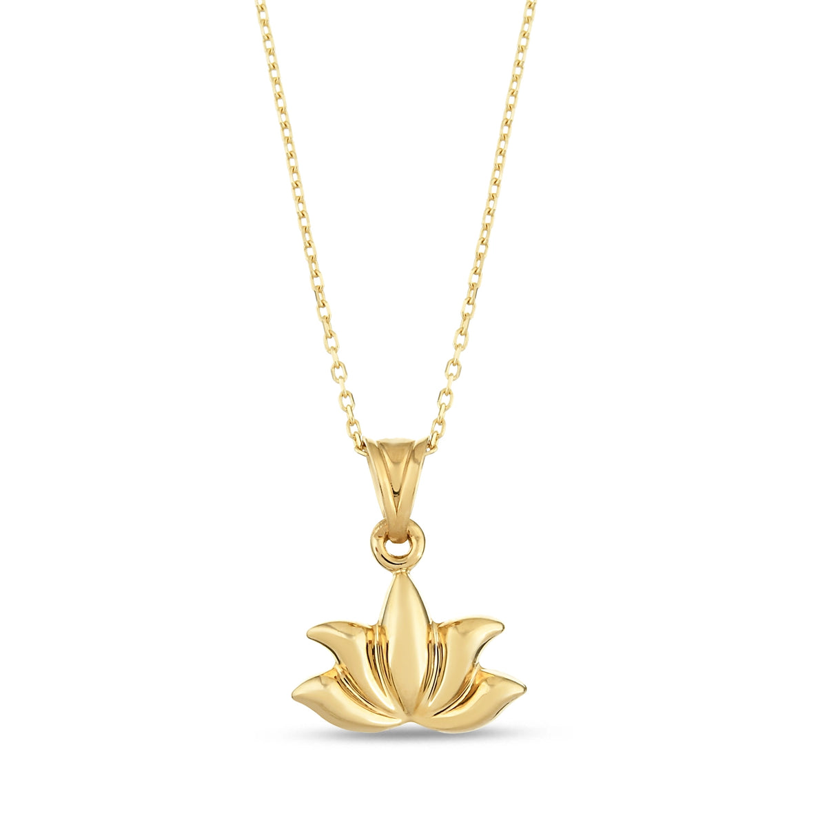 Altın lotus kolye