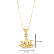 Altın lotus kolye