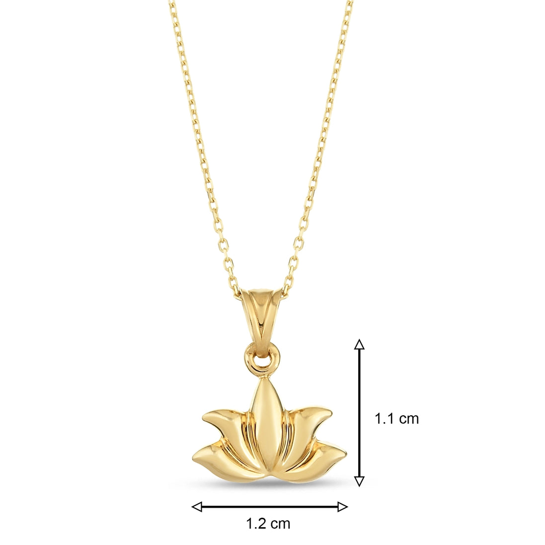 Altın lotus kolye