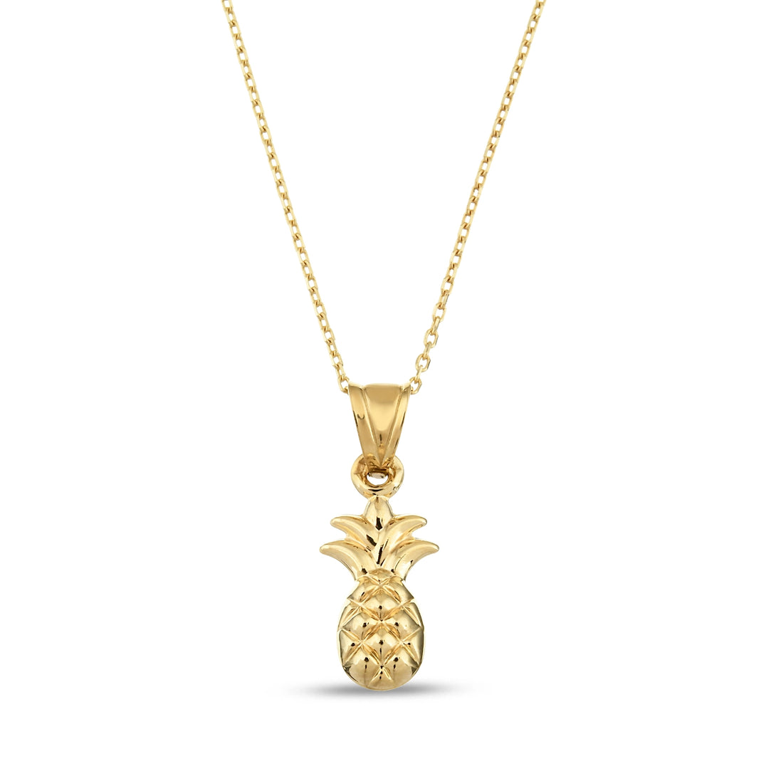 Altın minimal ananas  kolye