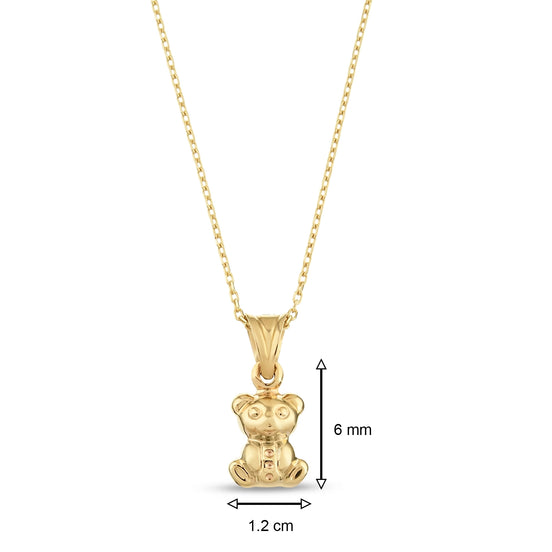 Altın minimal ayıcık kolye