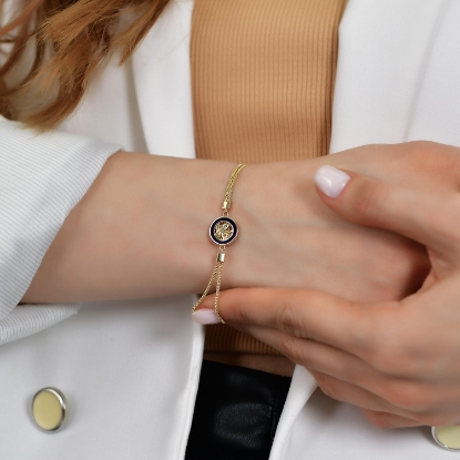 14 Ayar Altın Mineli Kelebek Bileklik, 4,84 gram, Goldium ustalığı ve Altın Bileklik modeli ile uzun ömürlü kullanım sağlar.